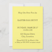 谷復活祭の水仙のユリ 招待状 (裏面)