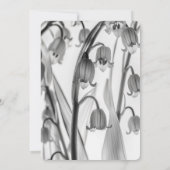 谷花の独自のB&W X線リリーを作成 招待状 (裏面)