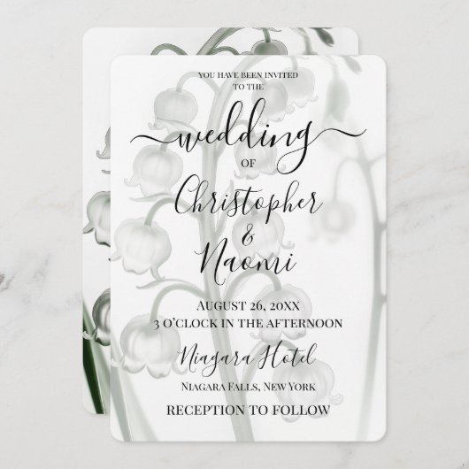 谷花の独自のX線リリーを作成 招待状 (正面/裏面)