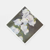 谷花モノグラムパーティーのユリ スタンダードランチョンナプキン (角)