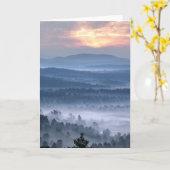 谷間の夜明け カード (黄色い花)