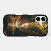 谷間の秘境の滝 iPhone 16ケース (裏面横)