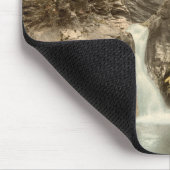 谷間は滝、皮、人、イギリスの島よろしいです マウスパッド (コーナー)