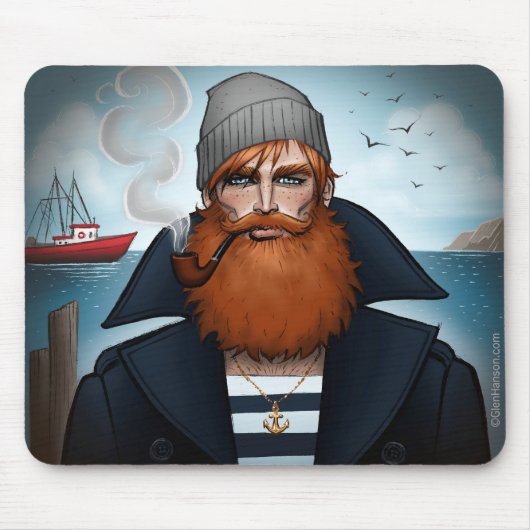 谷間ハンソンによる"船員"のマウスパッド マウスパッド (正面)