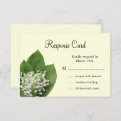 谷RSVP (アイボリー)のユリ 出欠カード (正面/裏面)