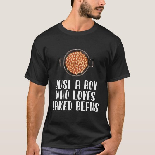 豆が大好きな男の焼いた子 Tシャツ (正面)