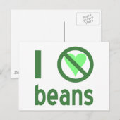 豆が嫌い グリーンテキスト ポストカード (正面/裏面)