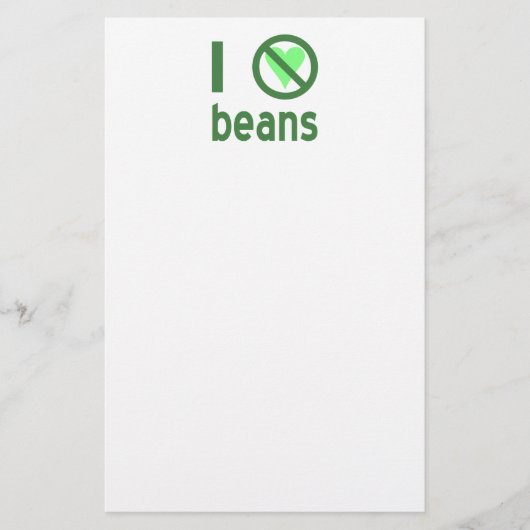豆が嫌い グリーンテキスト 便箋 (正面)