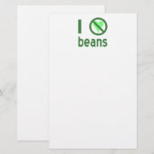 豆が嫌い グリーンテキスト 便箋 (正面/裏面)