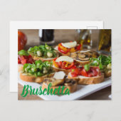 豆とアルグラのブリュケッタ地方 シーズンポストカード (正面/裏面)