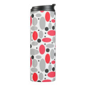 豆とエンドウ色の赤い灰色の白い模様 タンブラー (回転左)