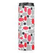 豆とエンドウ色の赤い灰色の白い模様 タンブラー (裏面)