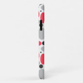 豆とエンドウ色の赤い灰色の白い模様 Case-Mate iPhoneケース (裏面/右)