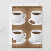 豆とチョコレートのコーヒーカップ 招待状 (正面)