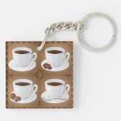 豆とチョコレートを入れたコーヒーカップ キーホルダー (裏面)