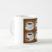 豆とチョコレートを入れたコーヒーカップ コーヒーマグカップ (正面左)