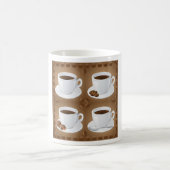 豆とチョコレートを入れたコーヒーカップ コーヒーマグカップ (中央)