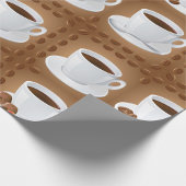 豆とチョコレートを入れたコーヒーカップ ラッピングペーパー