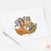 豆とニンジンのステッカー ラウンドシール (封筒)