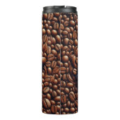 豆に囲まれた渦巻くコーヒー タンブラー (裏面)