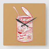 豆のす焼いたず スクエア壁時計 (正面)