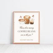 豆のコーヒーブライダルシャワーのゲームの数 ポスター