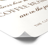 豆のコーヒーブライダルシャワーのゲームの数 ポスター (角)