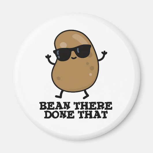 豆のパンをおもしろい作った マグネット (正面)