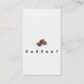 豆のロゴのロイヤリティの喫茶店カード ロイヤリティカード (正面)