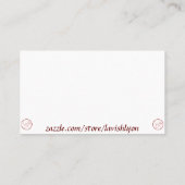 豆の出席を惜し恋しく思みなく取る 名刺 (裏面)