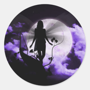 豆の夢の妖精のステッカー ラウンドシール