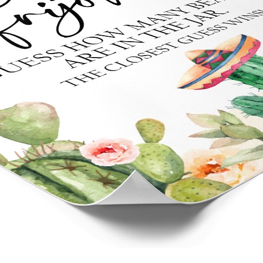 豆の数を当ててみよう オレ・フリホーレ シャワーパーティゲーム ポスター (角)