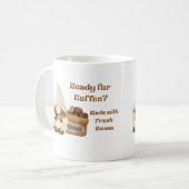 豆の格言とバッグでコーヒーの準備 コーヒーマグカップ (正面左)