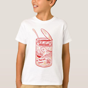 豆の焼いた缶 Tシャツ