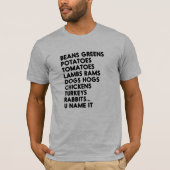 豆の緑ジャガイモU名前It Thanksgiving Tシャツ (正面)