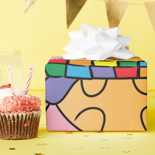 豆の追加 ラッピングペーパー (誕生日パーティー)