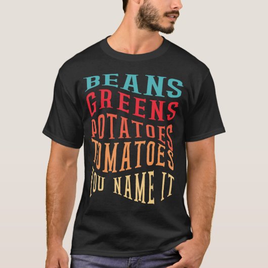 豆の野菜ジャガイモのトマト – 愛の感謝祭 Tシャツ (正面)