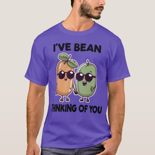 豆の食べ物のダジャレの家族 Tシャツ (正面)