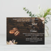 豆は素朴なモダンコエレガントヒ結婚ー 招待状 (スタンド正面)