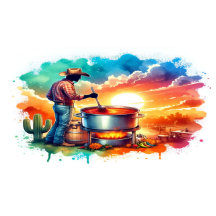 豆またはNo Beans Chili料理カウボーイ1