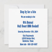 豆またはNo Beans Chili料理カウボーイ1 カスタム 招待状 (裏面)