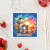 豆またはNo Beans Chili料理カウボーイ1 スタンダードカクテルナプキン (インサイチュ)