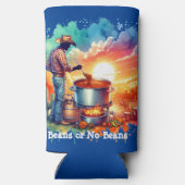 豆またはNo Beans Chili料理カウボーイ1 スリム缶クーラー (裏面)