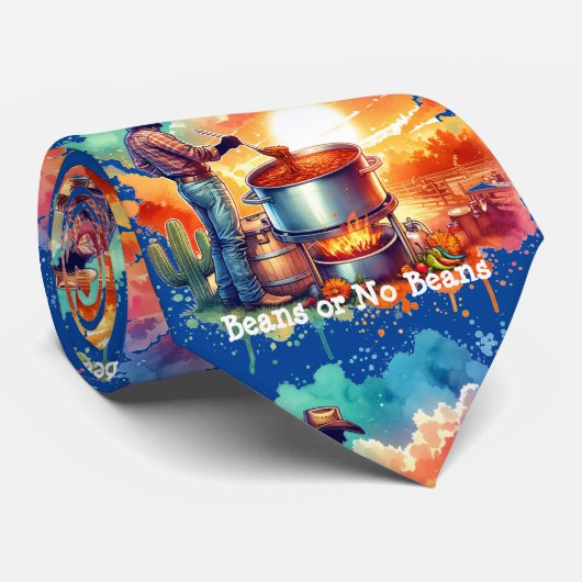豆またはNo Beans Chili料理カウボーイ1 ネクタイ (ロール)