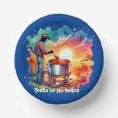 豆またはNo Beans Chili料理カウボーイ1 ペーパーボウル (正面)