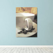 豆をカップに キャンバスプリント (インサイチュ (ウッドフロア))