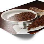 豆を使ったコーヒーカップ フォトプリント            (角)