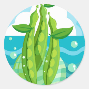 豆オーガニック野菜 ラウンドシール