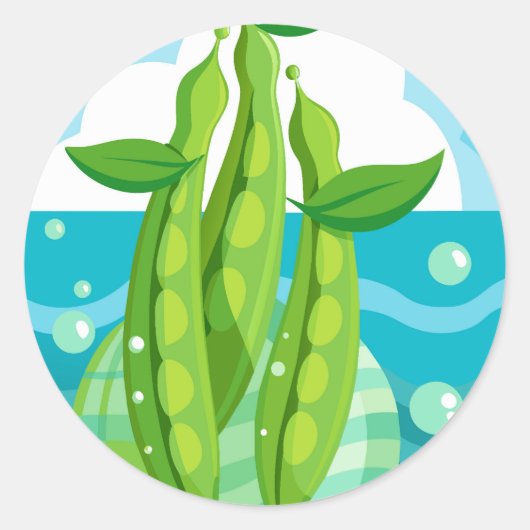 豆オーガニック野菜 ラウンドシール (正面)