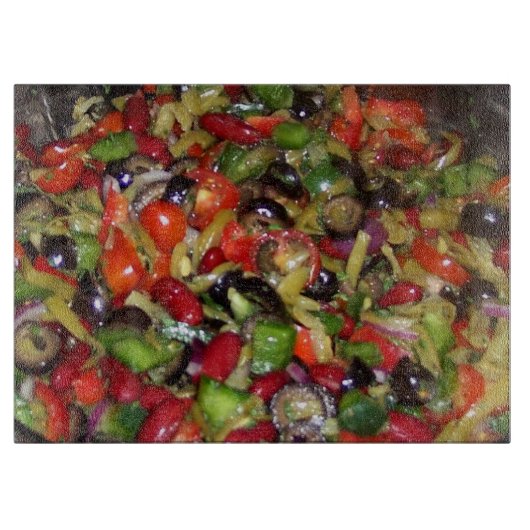 豆サラダ野菜写真 カッティングボード (正面)